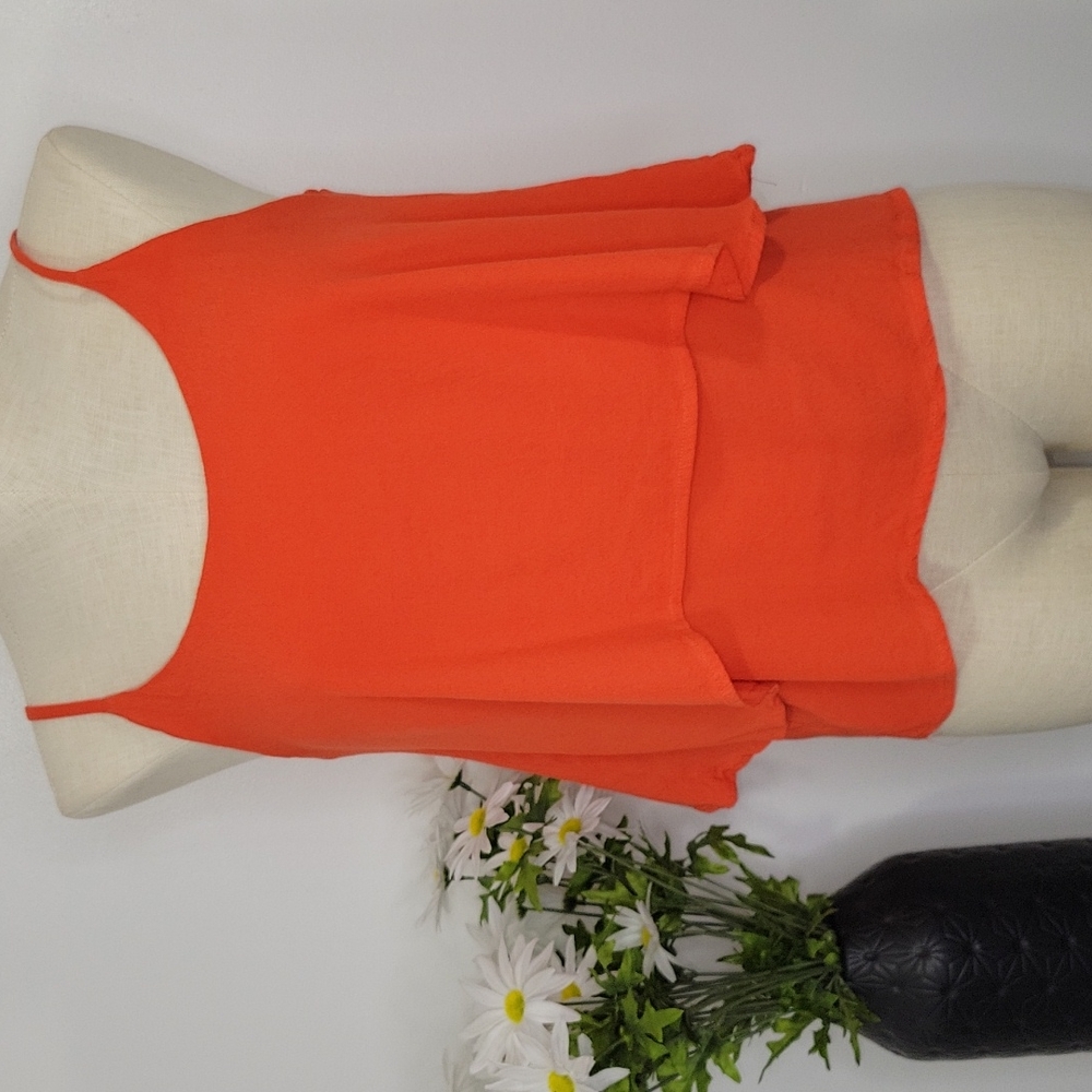 Forever 21 Orange Layered Sleeveless Top SZ M   3/$15